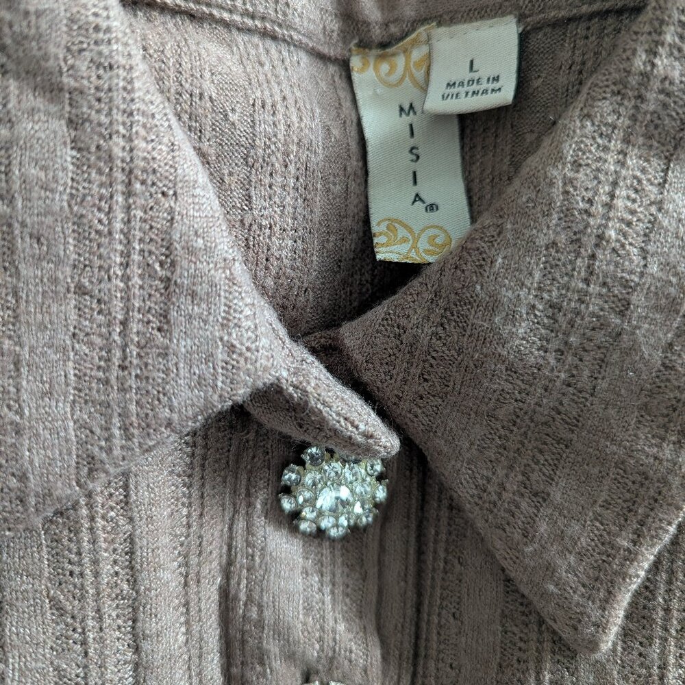 Rhinestone Button Top - Picture 5 of 5